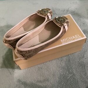 Michael Kors Beige and Brown Flats